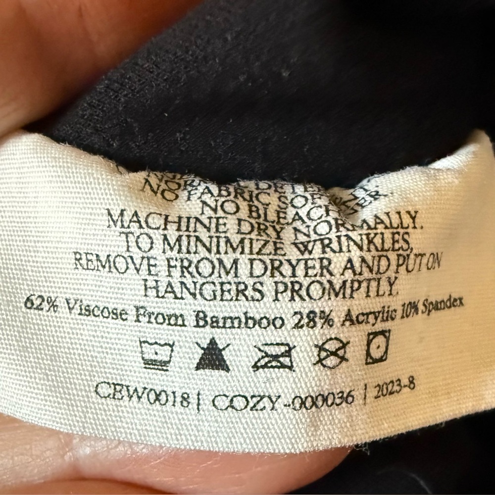 Cozy Earth Bamboo Sweatpant Set NWOT- Brushed Bamboo | XS | Black |  Loungewear - Picture 2 of 9
